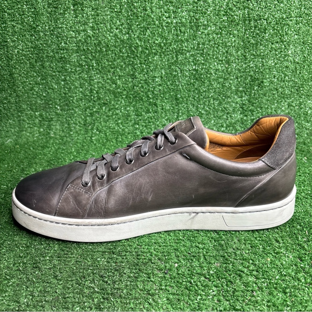 Magnanni Leather Lace Up Dress Sneakers Gunmetal Mens Size 11.5 M - Picture 7 of 12